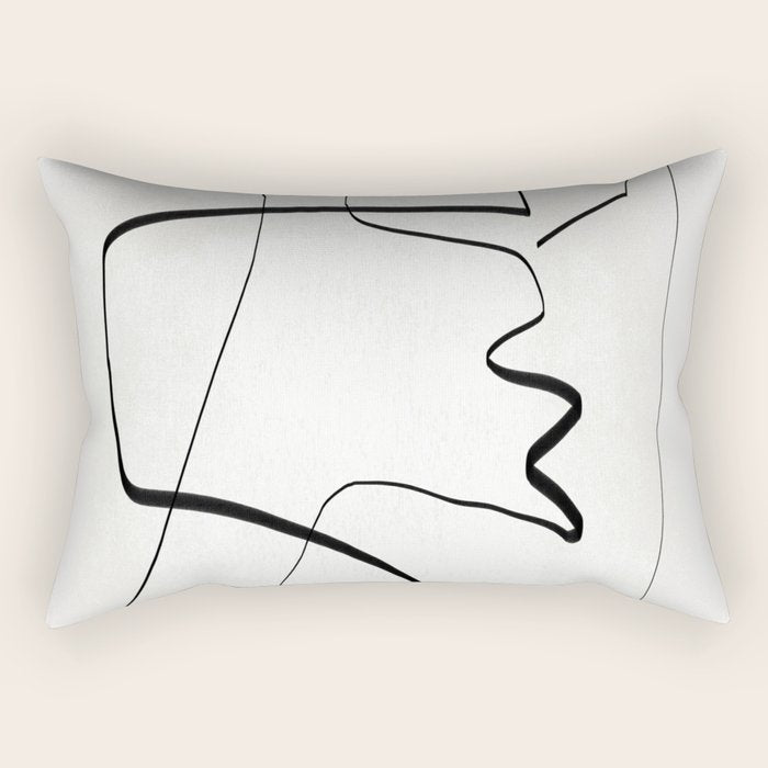 Abstract line art 6 Rectangular Pillow Gallery Image 2