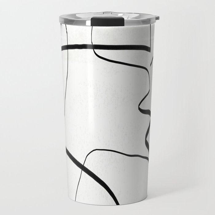 Abstract line art 6 Travel Mug Gallery Image 1