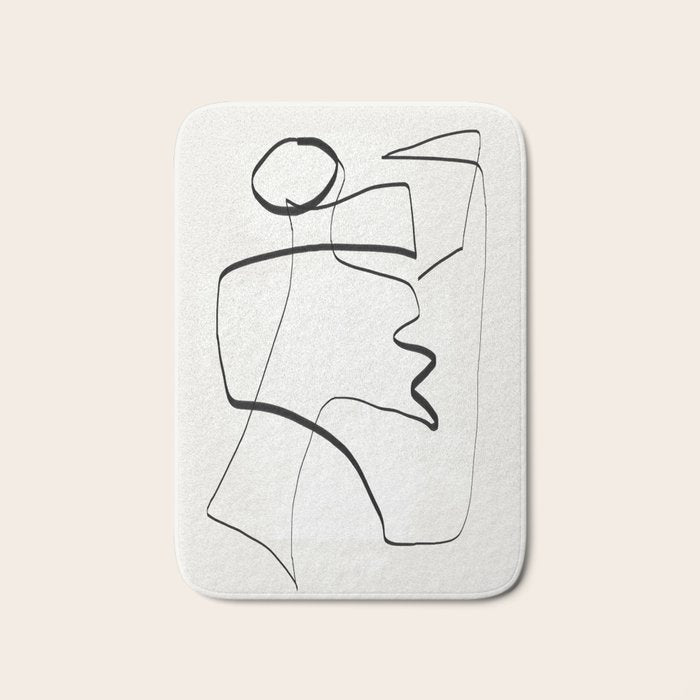 Abstract line art 6 Bath Mat Gallery Image 1