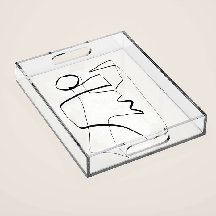 Abstract line art 6 Acrylic Tray Gallery Image 1
