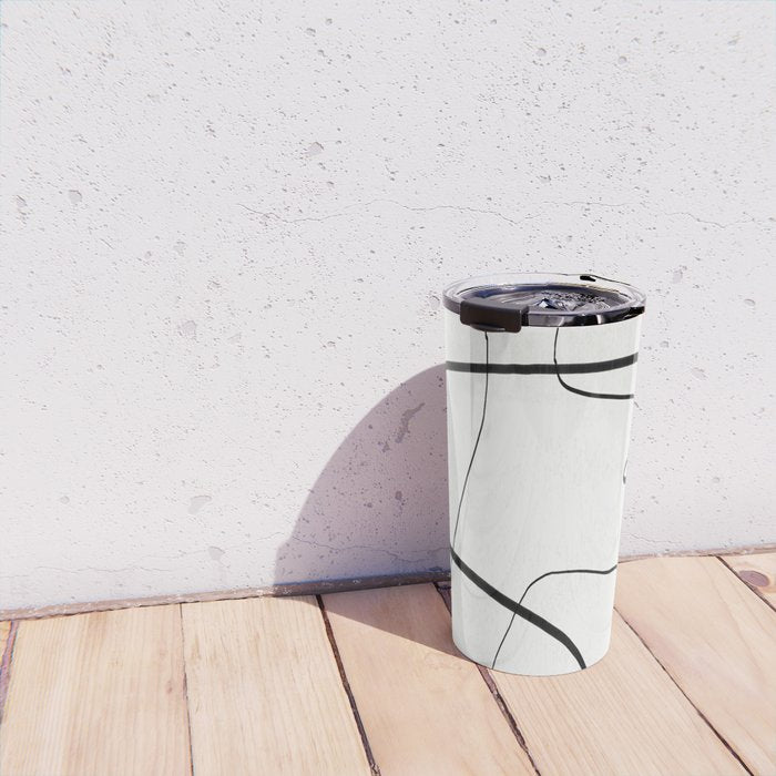 Abstract line art 6 Travel Mug Gallery Image 4