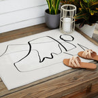 Abstract line art 6 Outdoor Rug Gallery Image 2
