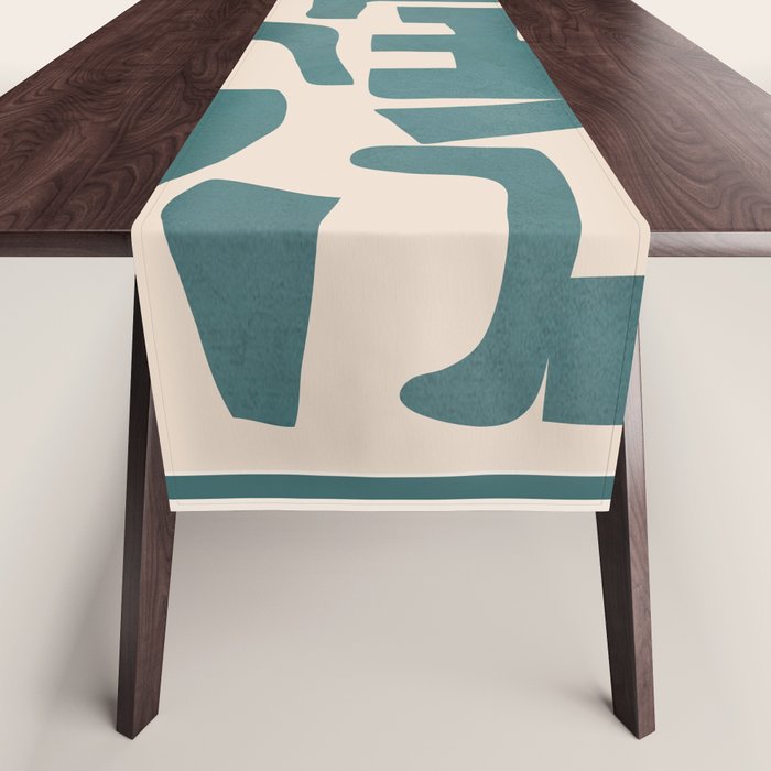 Organic Contemporary Modern Shapes 12 Table Runner Gallery Image 1