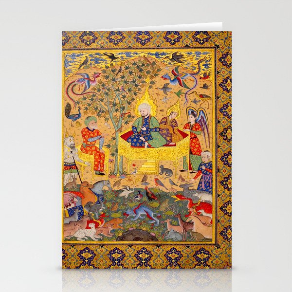  The beasts gathering before Solomon and Bilqis Islamic Antique Art Islamic Antique Art  Stationery Card Gallery Image 1