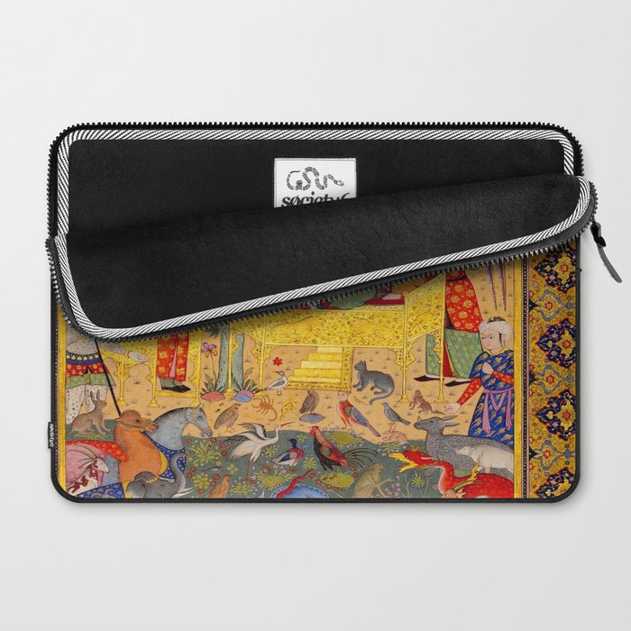  The beasts gathering before Solomon and Bilqis Islamic Antique Art Islamic Antique Art  Laptop Sleeve Gallery Image 2