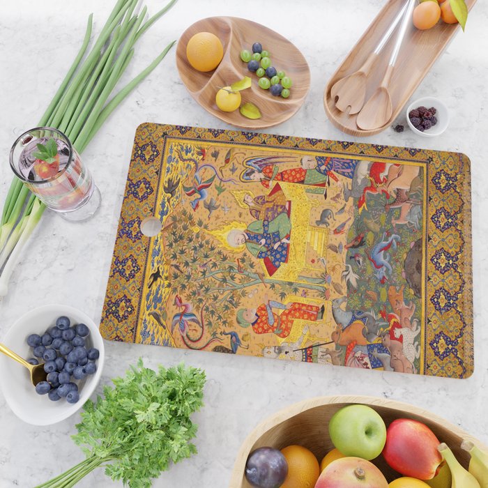  The beasts gathering before Solomon and Bilqis Islamic Antique Art Islamic Antique Art  Cutting Board Gallery Image 2