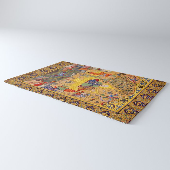  The beasts gathering before Solomon and Bilqis Islamic Antique Art Islamic Antique Art  Rug Gallery Image 3