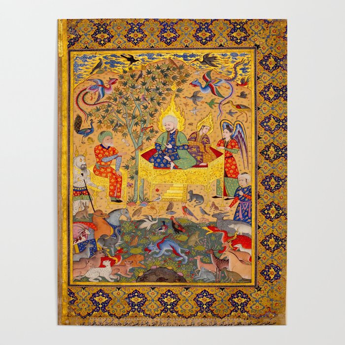  The beasts gathering before Solomon and Bilqis Islamic Antique Art Islamic Antique Art  Poster Gallery Image 4