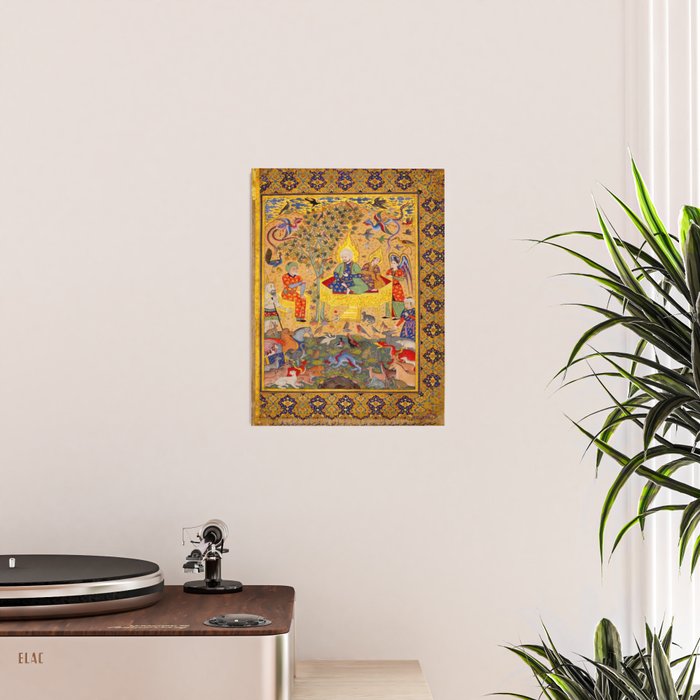  The beasts gathering before Solomon and Bilqis Islamic Antique Art Islamic Antique Art  Poster Gallery Image 2
