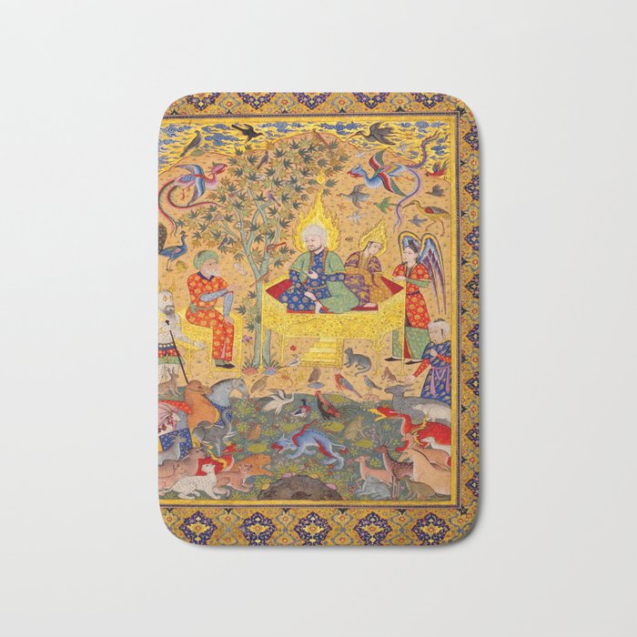  The beasts gathering before Solomon and Bilqis Islamic Antique Art Islamic Antique Art  Bath Mat Gallery Image 1