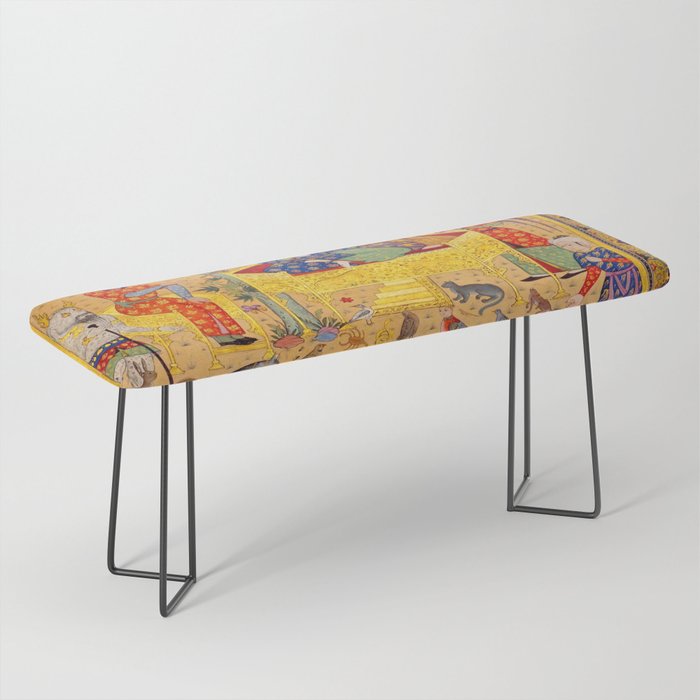  The beasts gathering before Solomon and Bilqis Islamic Antique Art Islamic Antique Art  Bench Gallery Image 1