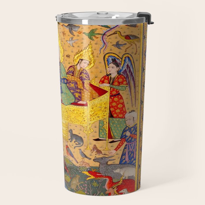  The beasts gathering before Solomon and Bilqis Islamic Antique Art Islamic Antique Art  Travel Mug Gallery Image 2