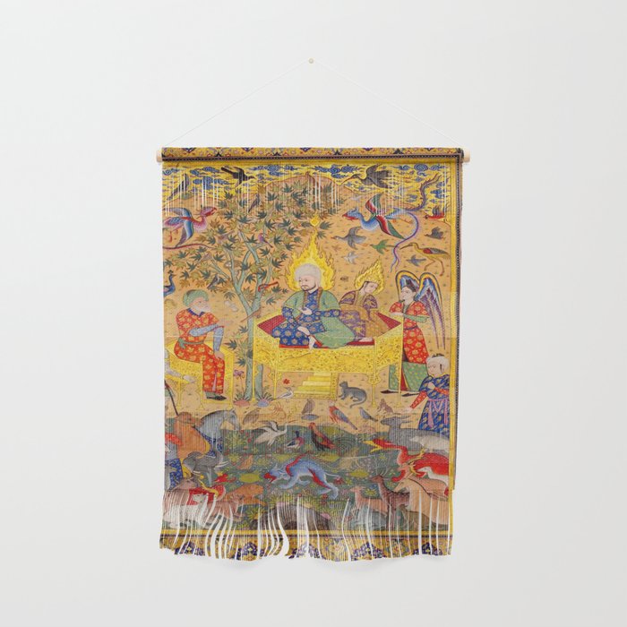  The beasts gathering before Solomon and Bilqis Islamic Antique Art Islamic Antique Art  Wall Hanging Gallery Image 1