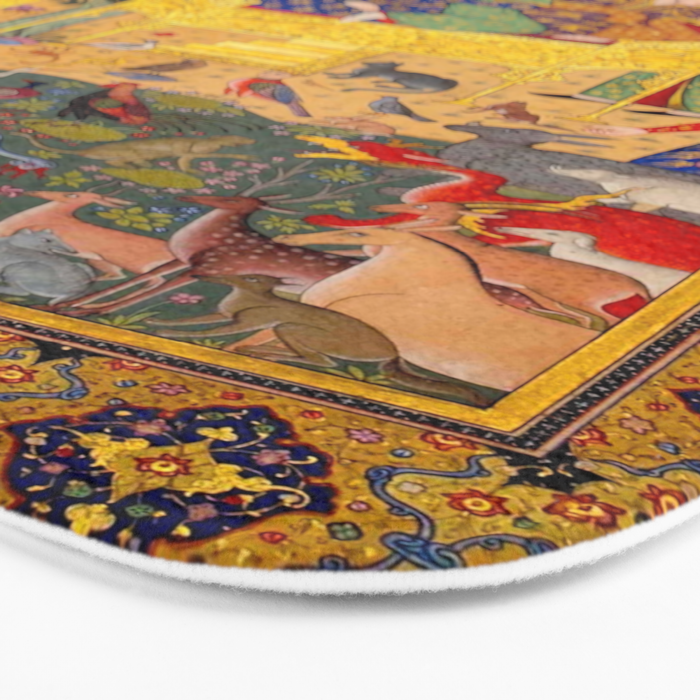  The beasts gathering before Solomon and Bilqis Islamic Antique Art Islamic Antique Art  Bath Mat Gallery Image 3