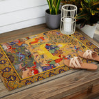  The beasts gathering before Solomon and Bilqis Islamic Antique Art Islamic Antique Art  Outdoor Rug Gallery Image 2
