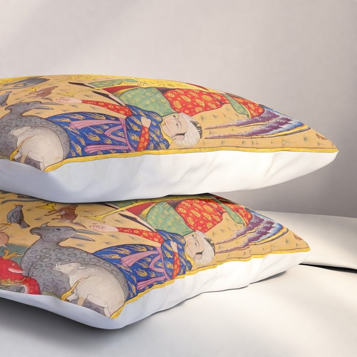  The beasts gathering before Solomon and Bilqis Islamic Antique Art Islamic Antique Art  Pillow Sham Gallery Image 3
