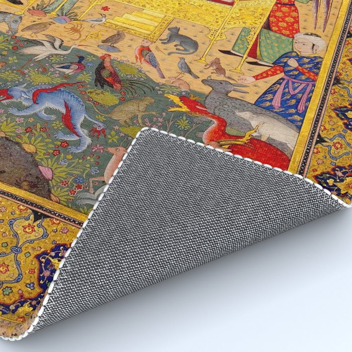  The beasts gathering before Solomon and Bilqis Islamic Antique Art Islamic Antique Art  Rug Gallery Image 4