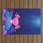 Coral axolotl Outdoor Rug Gallery Image 1
