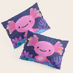 Coral axolotl Pillow Sham Gallery Image 3