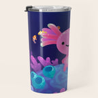 Coral axolotl Travel Mug Gallery Image 3
