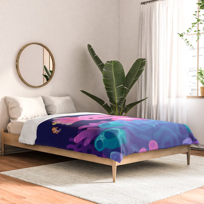 Coral axolotl Comforter Gallery Image 2