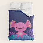 Coral axolotl Comforter Gallery Image 6