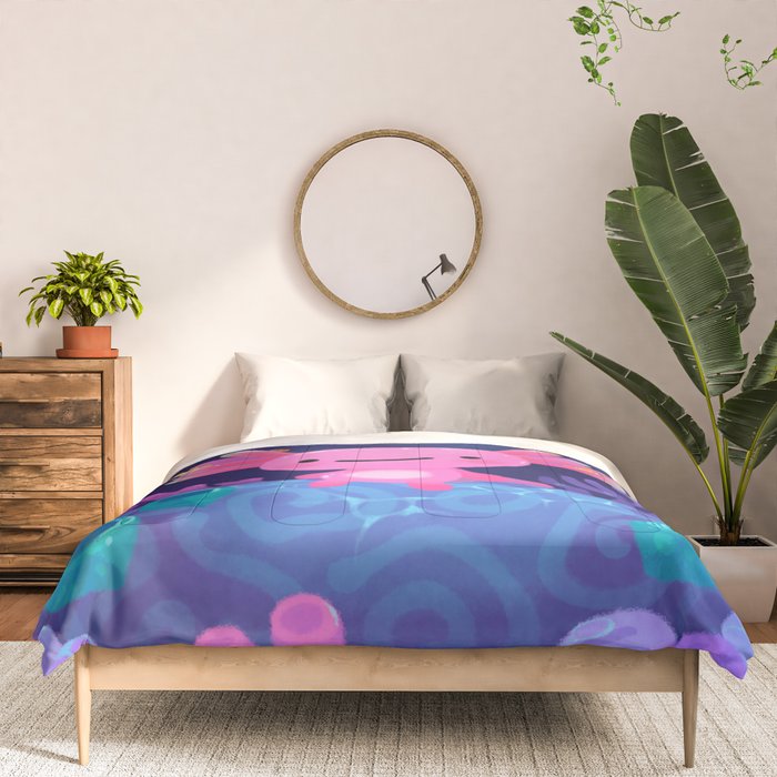 Coral axolotl Comforter Gallery Image 3