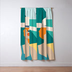 Lady at the beach in Italy Window Curtain Gallery Image 3