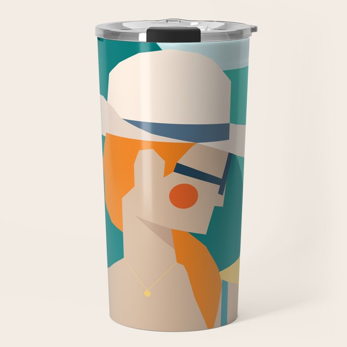 Lady at the beach in Italy Travel Mug Gallery Image 1