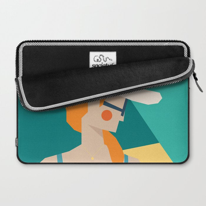 Lady at the beach in Italy Laptop Sleeve Gallery Image 2
