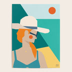 Lady at the beach in Italy Poster Gallery Image 4