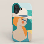 Lady at the beach in Italy iPhone Case Gallery Image 1