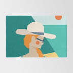 Lady at the beach in Italy Rug Gallery Image 2
