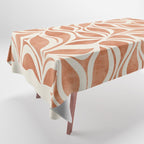 Terracotta Abstract Leaves Artwork Tablecloth Gallery Image 1
