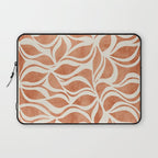 Terracotta Abstract Leaves Artwork Laptop Sleeve Gallery Image 1