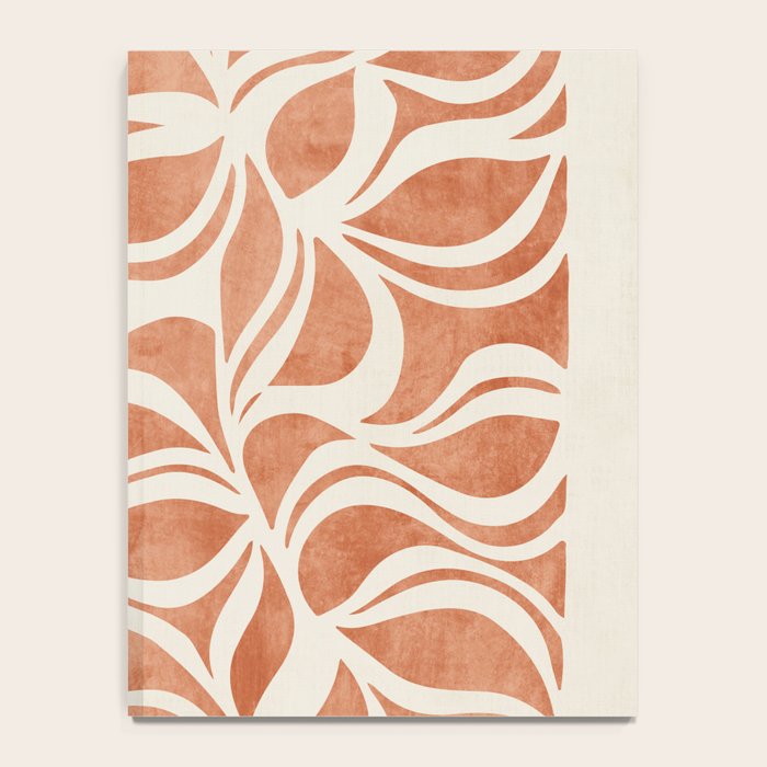 Terracotta Abstract Leaves Artwork Notebook Gallery Image 4