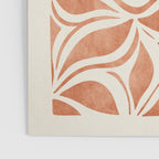 Terracotta Abstract Leaves Artwork Poster Gallery Image 3
