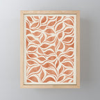 Terracotta Abstract Leaves Artwork Mini Art Print Gallery Image 1