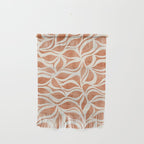 Terracotta Abstract Leaves Artwork Wall Hanging Gallery Image 1