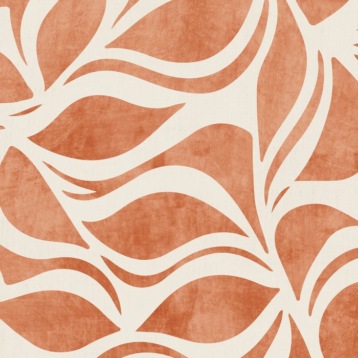 Terracotta Abstract Leaves Artwork Coffee Mug Gallery Image 2