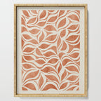 Terracotta Abstract Leaves Artwork Serving Tray Gallery Image 1