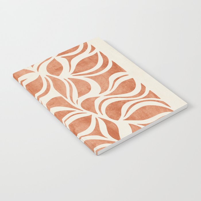 Terracotta Abstract Leaves Artwork Notebook Gallery Image 1