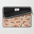 Terracotta Abstract Leaves Artwork Laptop Sleeve Gallery Image 2