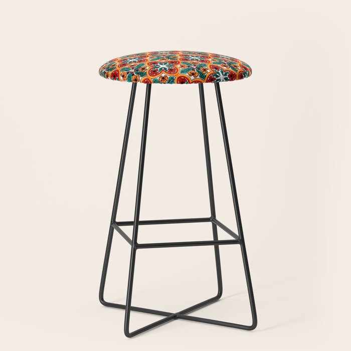 Talavera Mexican Tile Stool Gallery Image 1