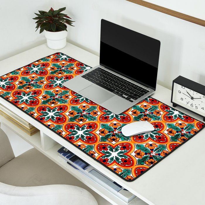 Talavera Mexican Tile Desk Mat Gallery Image 2