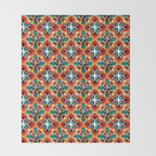 Talavera Mexican Tile Throw Blanket Gallery Image 2