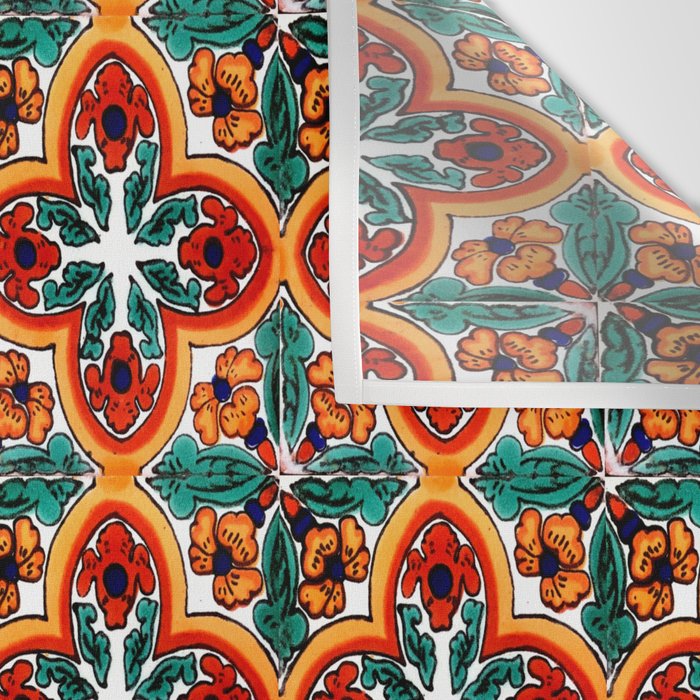 Talavera Mexican Tile Wall Tapestry Gallery Image 3