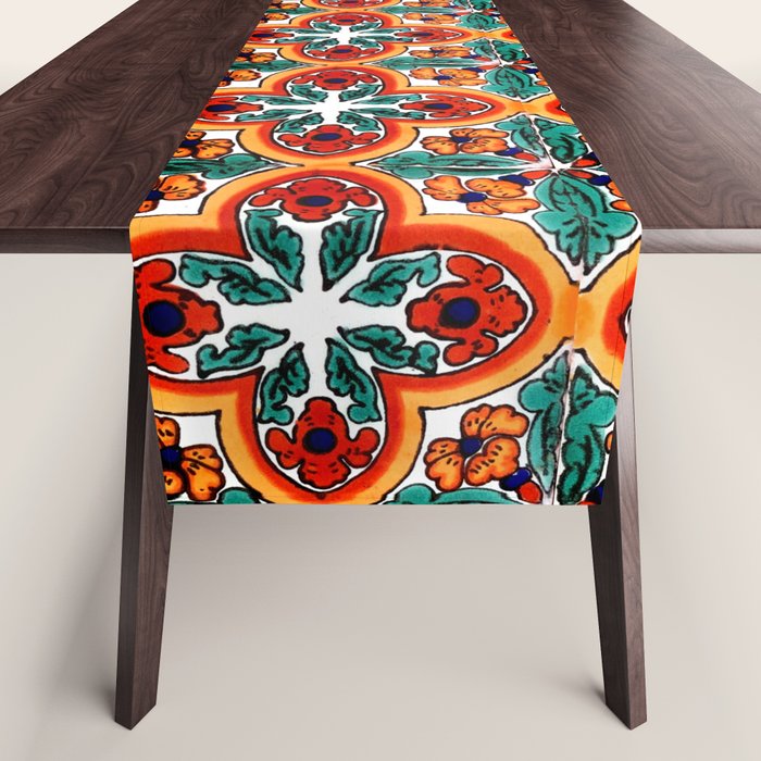 Talavera Mexican Tile Table Runner Gallery Image 1