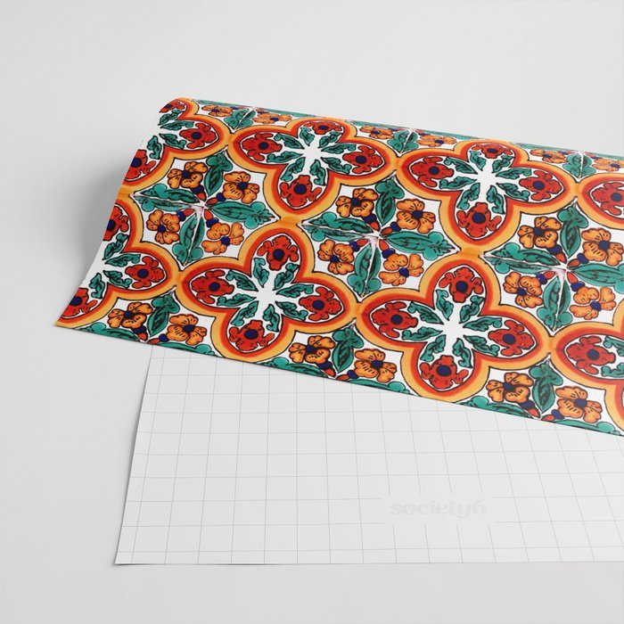 Talavera Mexican Tile Wrapping Paper Gallery Image 2