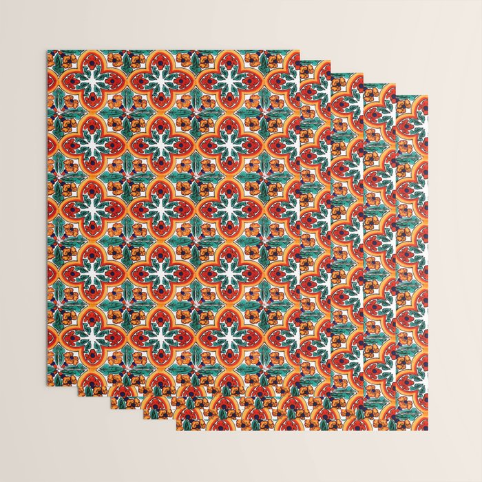 Talavera Mexican Tile Wrapping Paper Gallery Image 3
